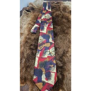 Viaggio Men's Italian Silk Tie Multicolor Art Necktie